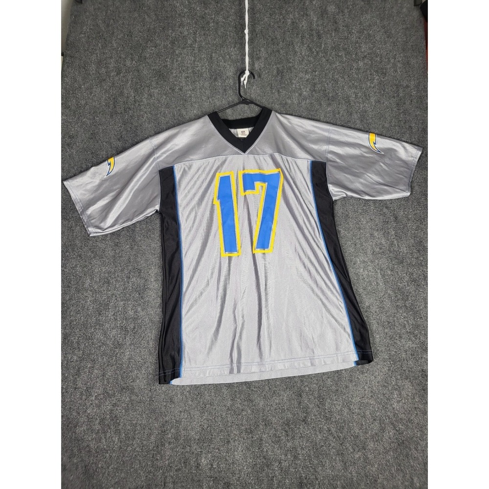 Reebok‎ Jersey L Gray Philip Rivers San Diego Chargers 17 Football NFL Shirt